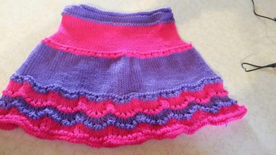 Pink & Purple Scallop-Edge Skirt