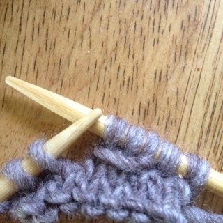 knit wrap yarn around 3 sts