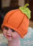 Give your child this adorable pumpkin hat for this Fall.  It's quite easy to make and you will whip this up in no time.  One skein of yarn make 2 hats.