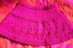 sparkling pink skirt with diamond lace border