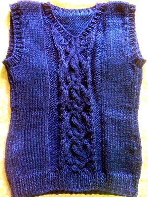 fancy cross and cable school vest