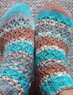 feather lace spring/summer socks