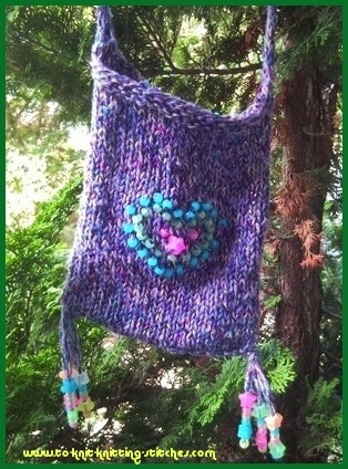 knitted shoulder bag