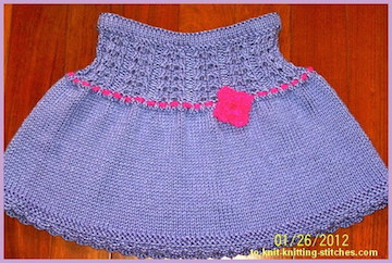 knitted short skirt for toddler