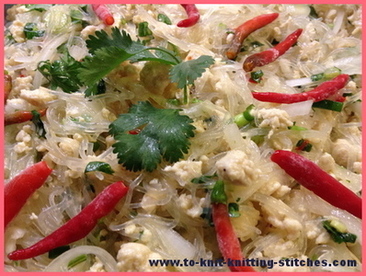 thai noodle salad - yum woon sen