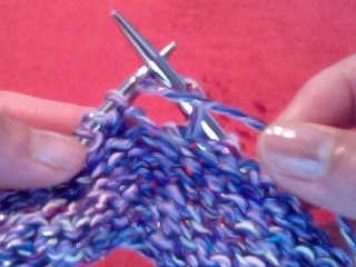 wrap yarn once around needle during purling