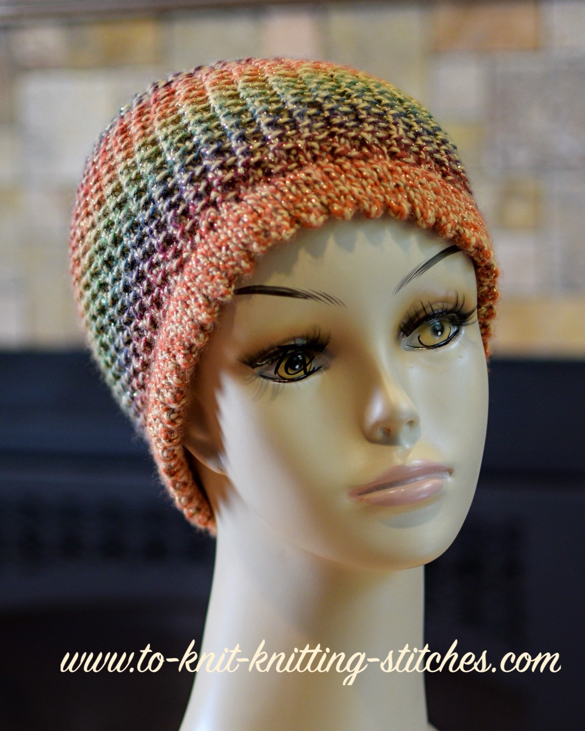 Here is a pattern for a cute beanie hat to share with my friends, knitters.  Easy and fast to make.  
