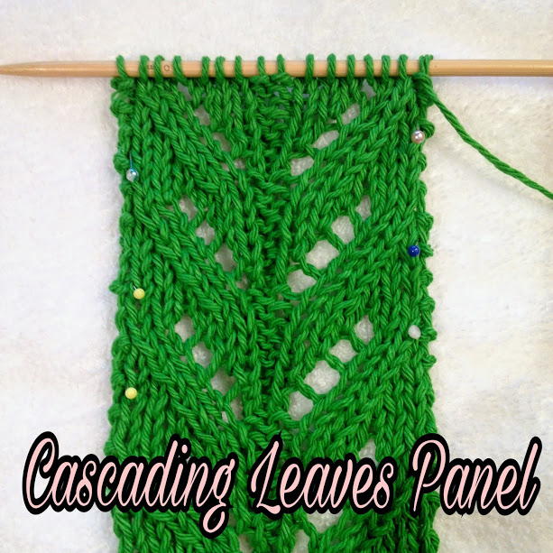 cascading leaves knitting stitch pattern is perfect for many projects. If you like to knit lace, you'll appreciate this one. Enjoy1