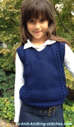 girl & boy vest pattern knitted