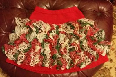 cute girl ruffle skirt in holiday colors