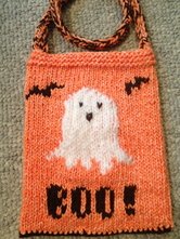 halloween candy bag knitted