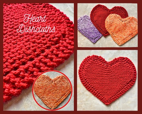 heart dishcloth
