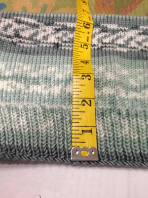 sample of ribbing and body of a sweater