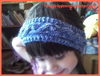 Simply to knit bobble-cable headband pattern for kids or adults.  Add wider trim for bigger size.
