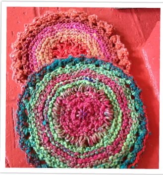 knitted circular mats